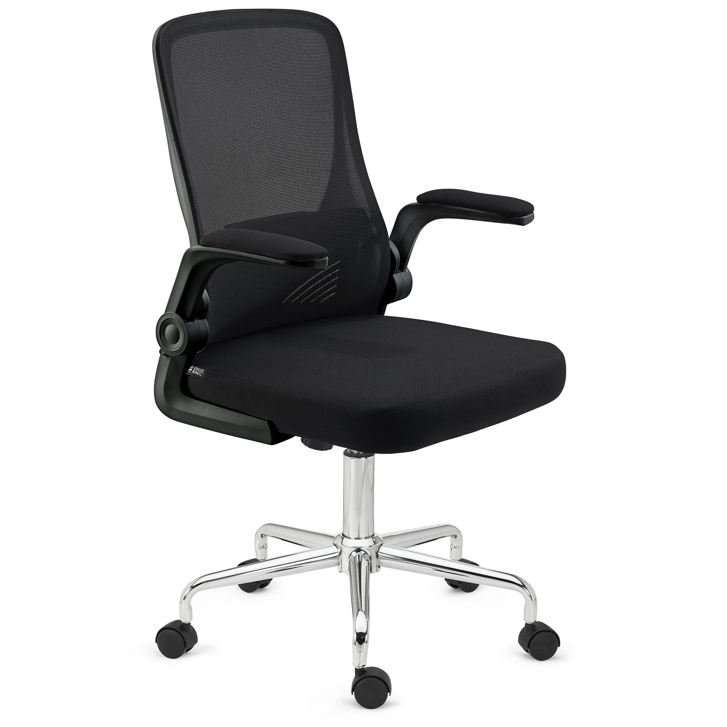 Een zin Proportioneel peper Bureaustoel FOLD, opvouwbare rugleuning en armleuningen, comfortabel en  functioneel, zwart - Bureaustoelpro.nl