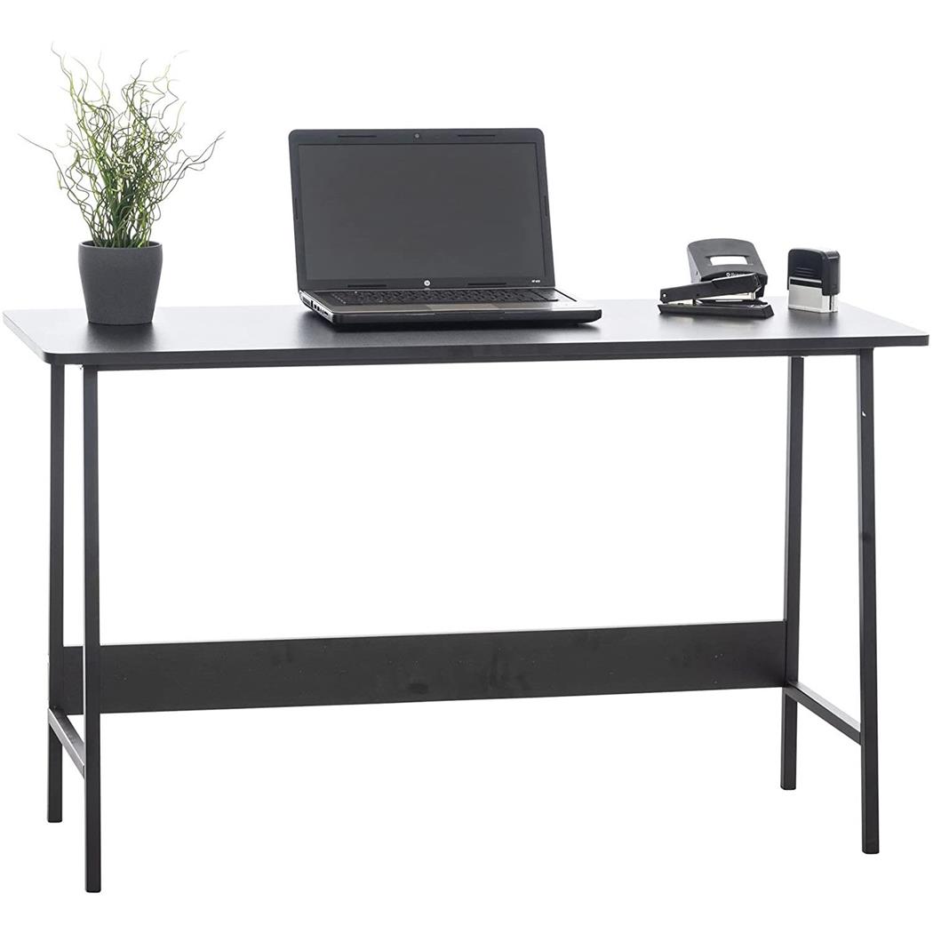 Bureau MINT, 120x45x71 cm, Metalen Poten en Houten Blad, Industriële Stijl, Zwart