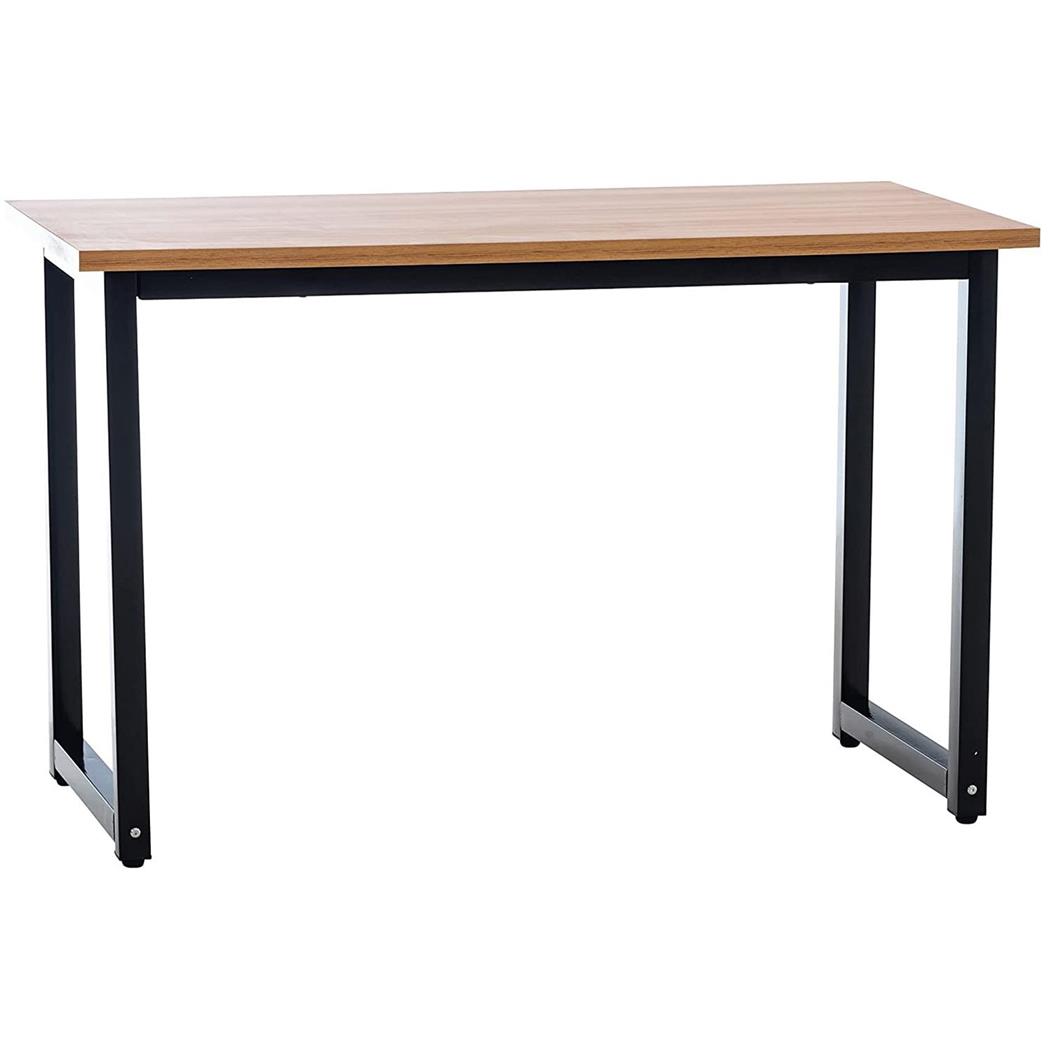 Kantoortafel LEDA, 120x60x75 cm, Metalen Poten en Houten Blad, kleur Walnoot