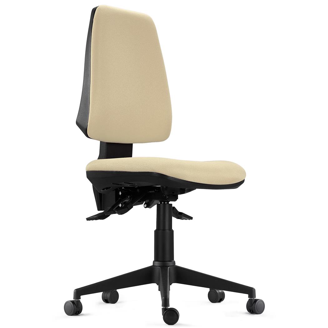 Ergonomische Bureaustoel INDIANA BASIC, Zonder Armleuningen, Beige Stof