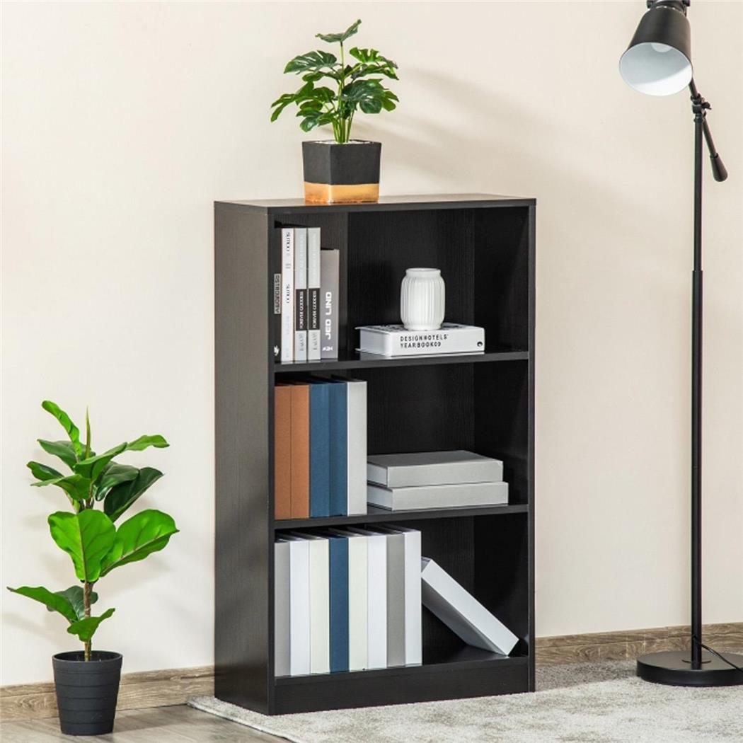 Boekenkast TOPYN, Modern Functioneel en Compact Ontwerp, 62,2x24x102,4 cm, van Zwart Hout