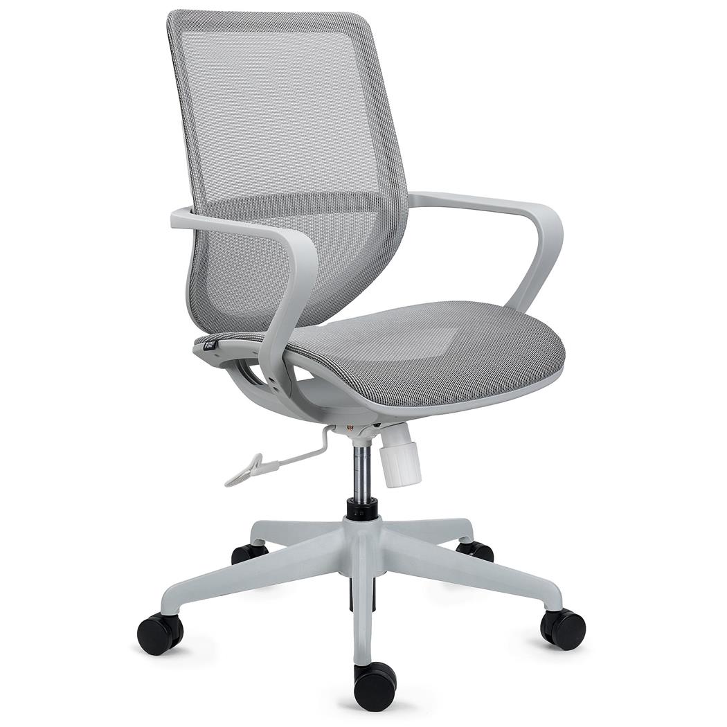 DEMO# Ergonomische kantoorstoel PACIFIC, Mesh Zitting, Professioneel Gebruik 8H, Elegant, Grijs