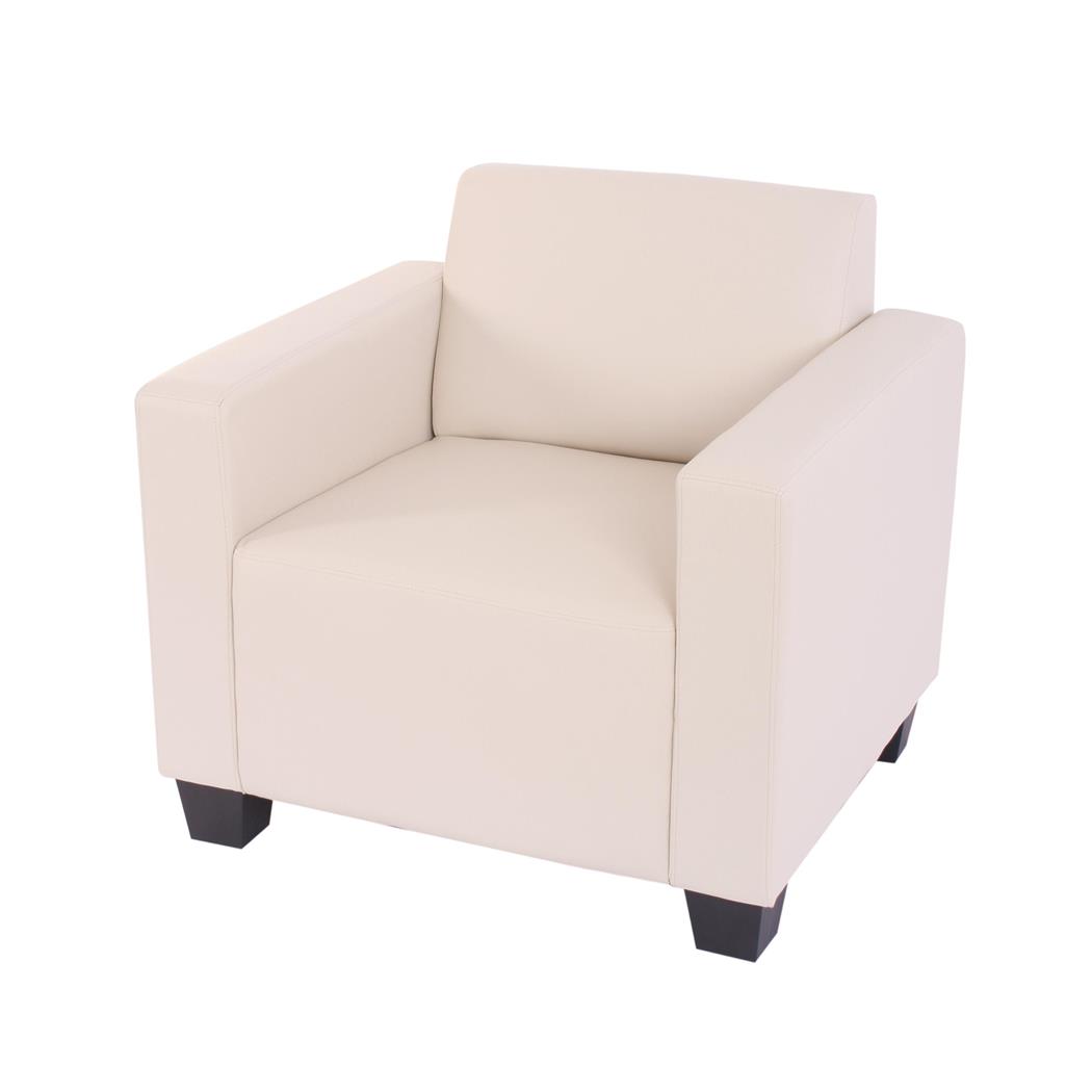 1-Zits Fauteuil LYON, Exclusief Ontwerp en Comfortabel, in Beige Leder