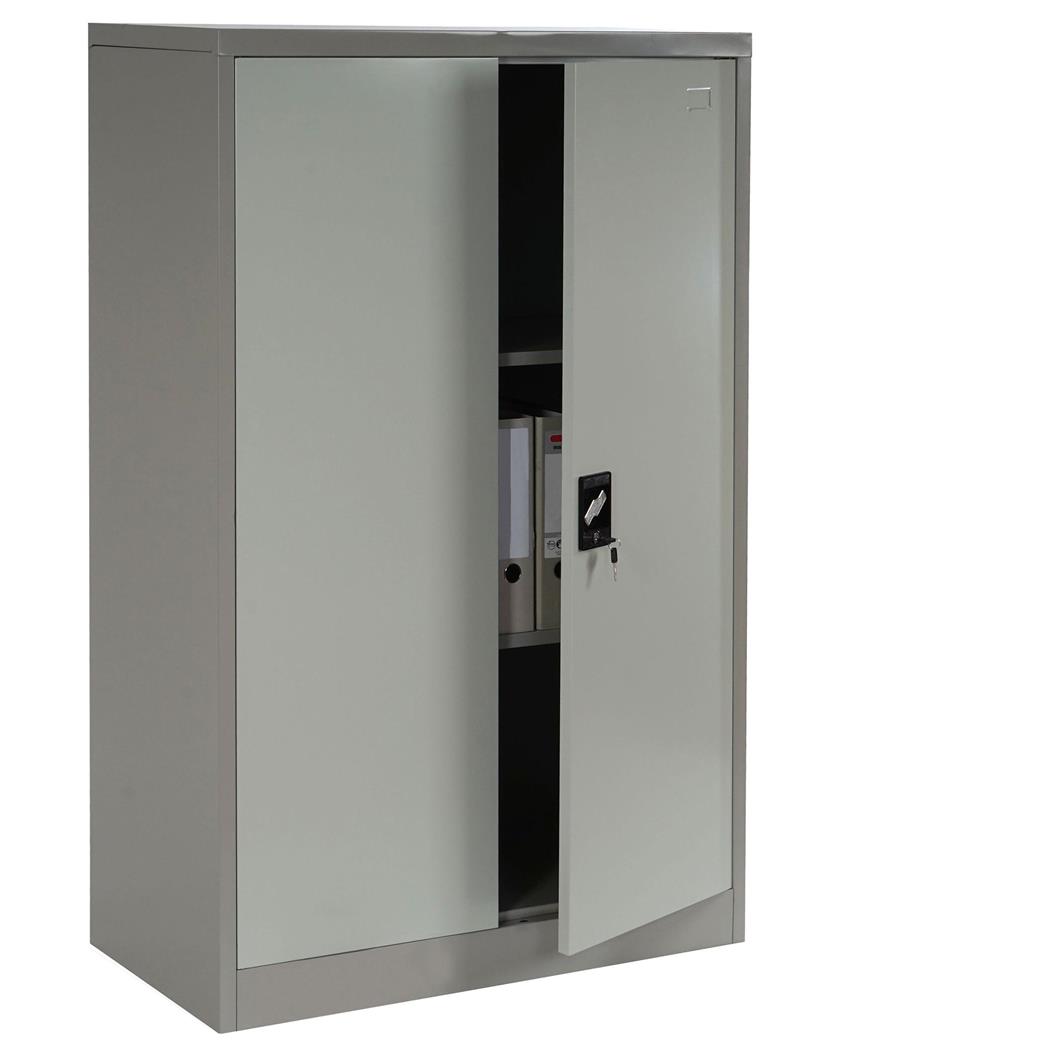 Metalen Archiefkast EDITH 2 DEUREN, 140x80x37cm, in Staal, Kleur Beige