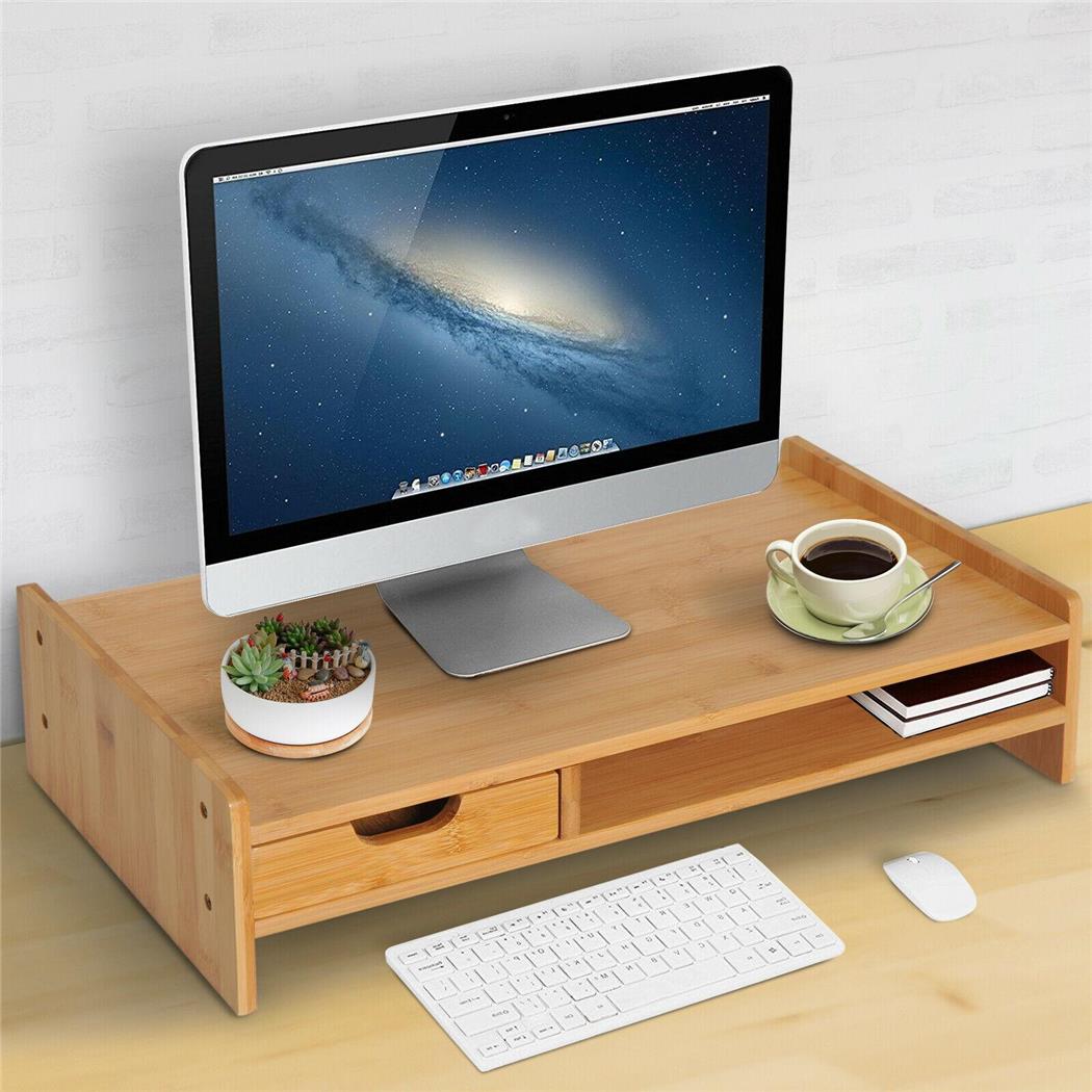 Monitor Standaard TODD, Afmetingen 49x25,5x11,5 cm, uit Bamboe Hout