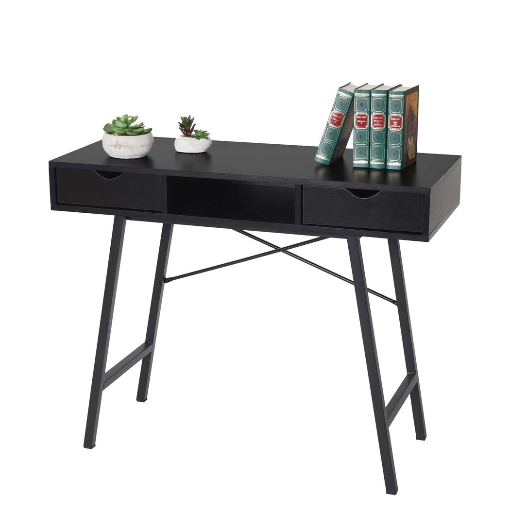 Bureau NILSA, Scandinavisch Ontwerp, 100x40x80cm, Zwart Hout