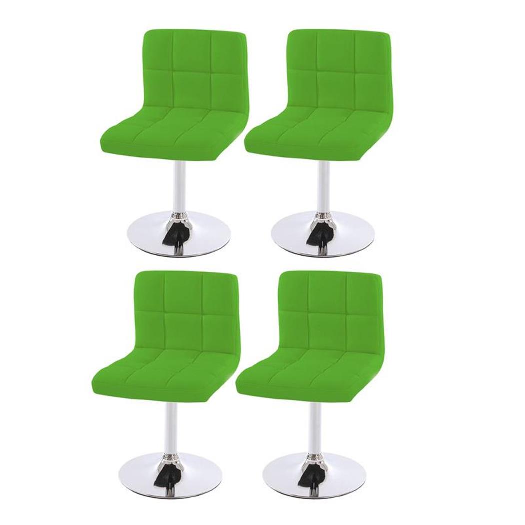 Set van 4 Keuken / Eetkamerstoelen GENUA, Draaibaar, Heel Comfortabel, Groen