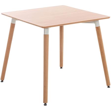 Polyvalente Tafel BERGER, 80x80x75cm, MDF-Houten Tafelblad en Beukenhouten Structuur, Beuk