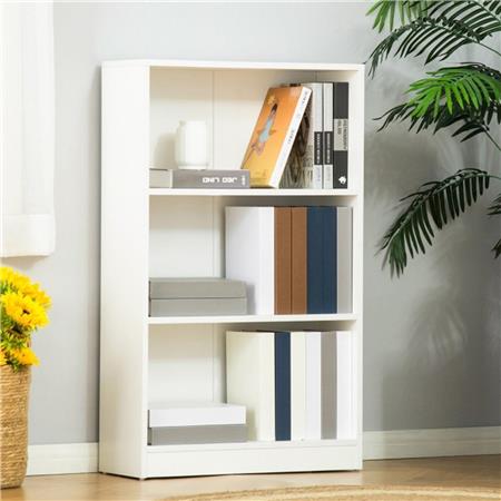 Boekenkast TOPYN, Modern Functioneel en Compact Ontwerp, 62,2x24x102,4 cm, van wit hout