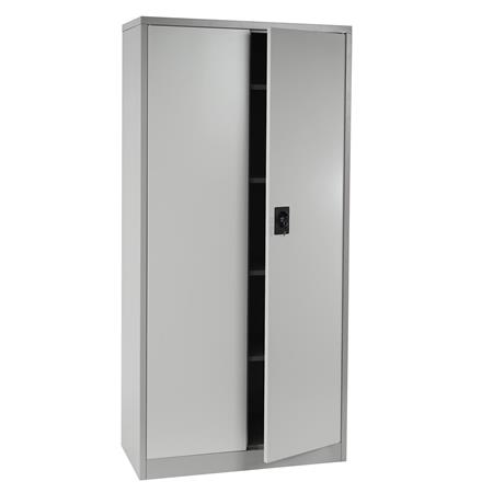 Metalen archiefkast OLSEN 2 DEUREN, 180x85x40cm,in Staal, Kleur Beige