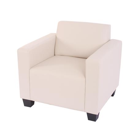 1-Zits Fauteuil LYON, Exclusief Ontwerp en Comfortabel, in Beige Leder