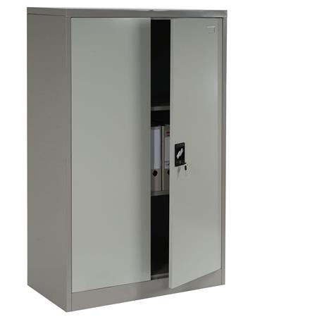 Metalen Archiefkast EDITH 2 DEUREN, 140x80x37cm, in Staal, Kleur Beige