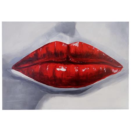 Olieverfschilderij LIPPEN, Hand Geschilderd, 85x120 cm