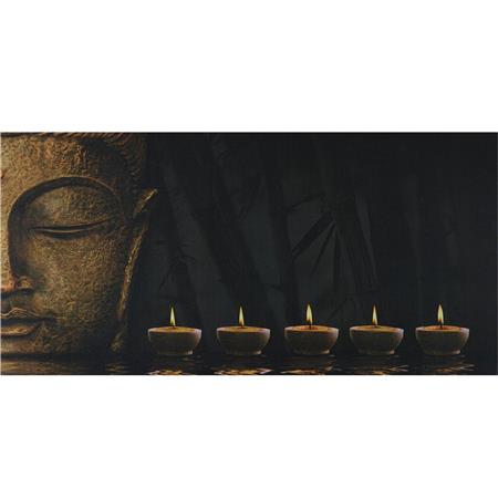 Wanddecoratie met verlichting LED BUDDHA, Afmetingen 55x110 cm