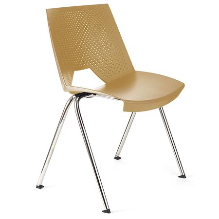 Vergaderstoel ENZO, Comfortabel en Praktisch, Stapelbaar, kleur Beige