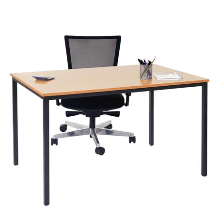 Bureau DEMI, Afmetingen 120x80x74,5 cm, Metalen Structuur en werkblad in hout kleur Beuk