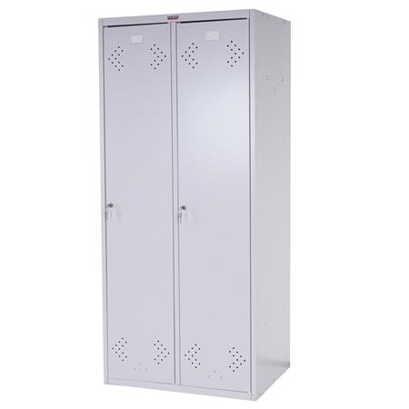 Metalen Locker FRIDA, 183x81x50 cm, 2 Deuren, Kleur Grijs