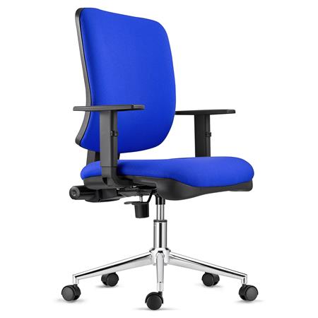 Ergonomische Bureaustoel DIEGO, Met Metalen Onderstel, Dikke Vulling, Kleur Blauw