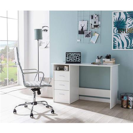 Bureau DALIA, Afmetingen 123x50x77 cm, in Hout Kleur Wit