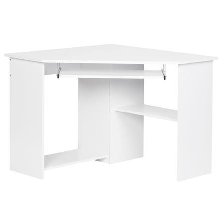 Hoekbureau MARKUS, 90x90x72cm, Toetsenbordlade, in het Wit