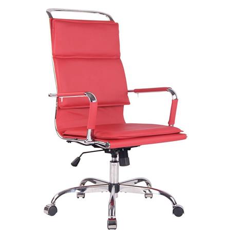 Bureaustoel QUEBEC, Elegant en Comfortabel, in Synthetisch Leder, Rood