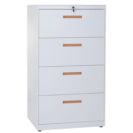 Ladenblok DEVIS, 4 lades, 132x76x46 cm, van Staal, Kleur Wit