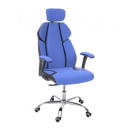 Bureaustoel TUCSON, Exclusief en Ergonomisch Ontwerp, Stoffen Bekleding, Kleur Blauw