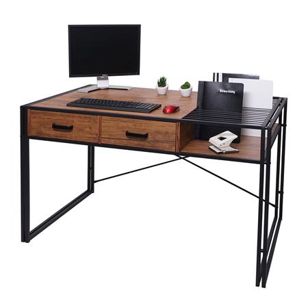 Bureau ROXY, Industrieel, Modern Design, 120x76cm, in Hout en Metaal, Beuk