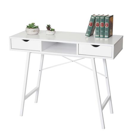 Bureau NILSA, Scandinavisch Ontwerp, 100x40x80cm, Wit Hout