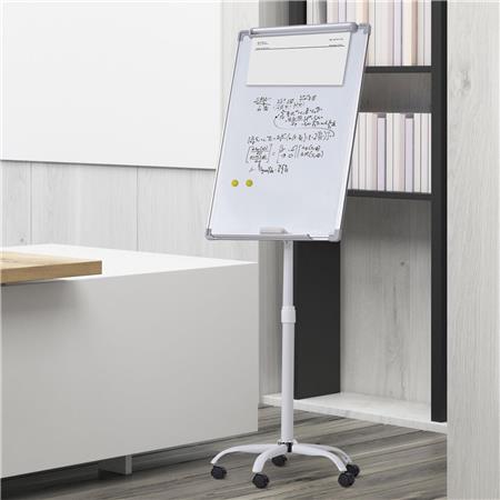 Magneetbord SLIM, 62x60 cm, in Hoogte Verstelbaar, Kleur Wit