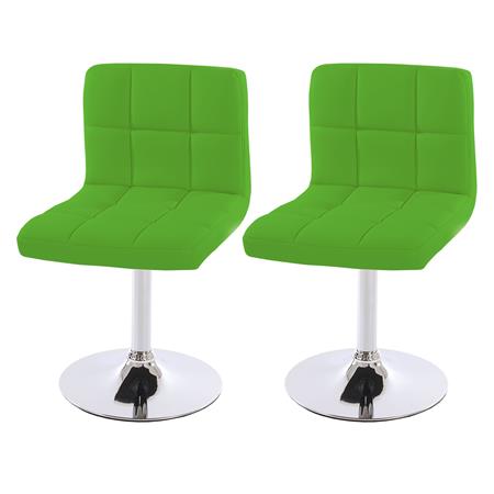 Set van 2 Keuken / Eetkamerstoelen GENUA, Draaibaar, Heel Comfortabel, Groen